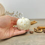 White Carved Pumpkin Candle And Halloween Decoration, thumbnail 3 of 8