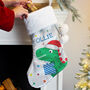 Personalised Dinosaur Stocking For Kids Christmas, thumbnail 1 of 4