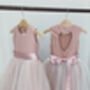 Girl Blush Pink Sparkly Tutu Flower Girl Dress, thumbnail 3 of 7