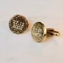 Hammered Solid Bronze Cufflinks, thumbnail 2 of 7