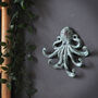 Oxidised Green Octopus Wall Hook, thumbnail 1 of 4
