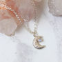 Crescent Moon Silver Moonstone Necklace, thumbnail 1 of 10
