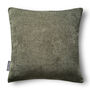 Luxury Soft Brushed Linen Blend Cushion Olive Green With Optional Piping, thumbnail 3 of 5