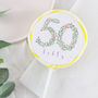 Fifty 50 Floral Birthday Lollipop, thumbnail 1 of 3