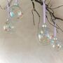 Set Of Six Pastel Rainbow Effect Baubles Bright Christmas Decor, thumbnail 4 of 7