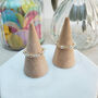 Mixed Metal Sterling Silver 925 Stacking Stretch Bead Ring, thumbnail 4 of 10