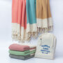 Anniversary Gift Set For Her, Cotton Throw Blanket, thumbnail 2 of 11