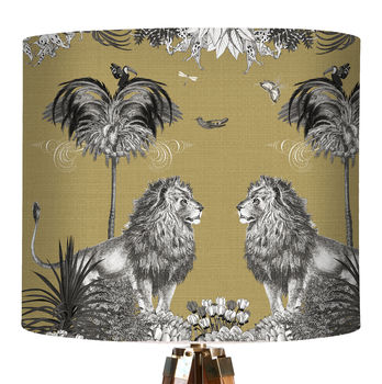 Lion Lampshade Livoris Feritas, Gold With Gold Lining, 8 of 9