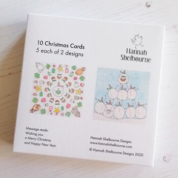 Pack Of 10 Snowmen Adventures Christmas Cards, 10 of 11
