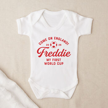It's Coming Home World Cup Personalised Babygrow, 2 of 2