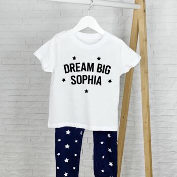 Dream Big Personalised Kids Star Pyjamas, 2 of 2