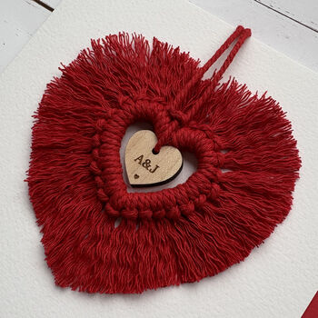 Macrame Personalised Valentine's Day Card, 3 of 3