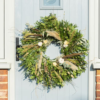 Christmas Wreath Making Kit In Gold And White, 2 of 8