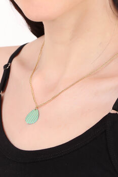 Maya Necklace, Green, 4 of 4