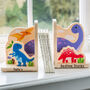 Personalised Wooden Dinosaur Bookends, thumbnail 1 of 3