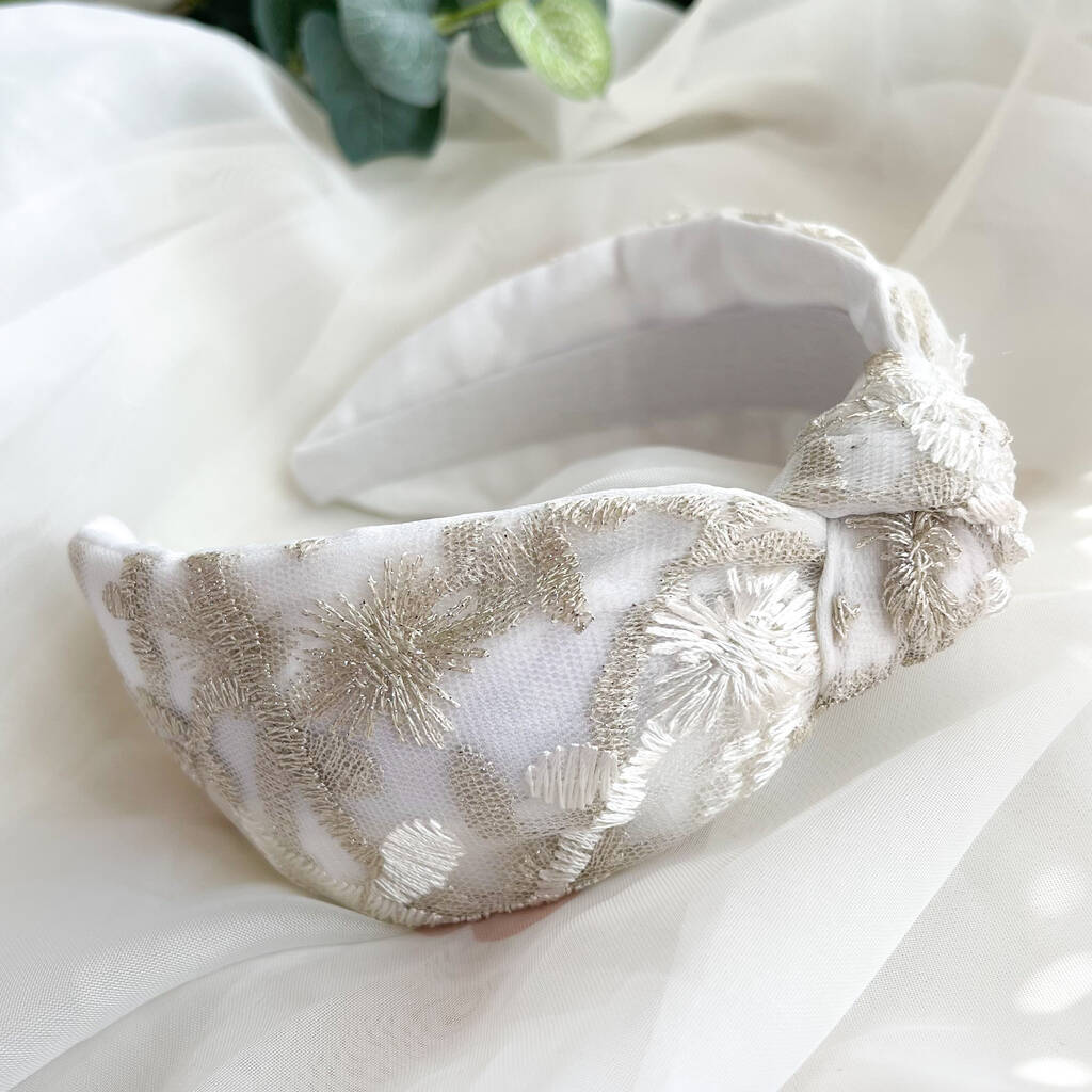 Bridal Lace Knot Headband, 1 of 7