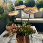 Set Of Three Mini Copper Chalice Garden Planter Stakes, thumbnail 4 of 9