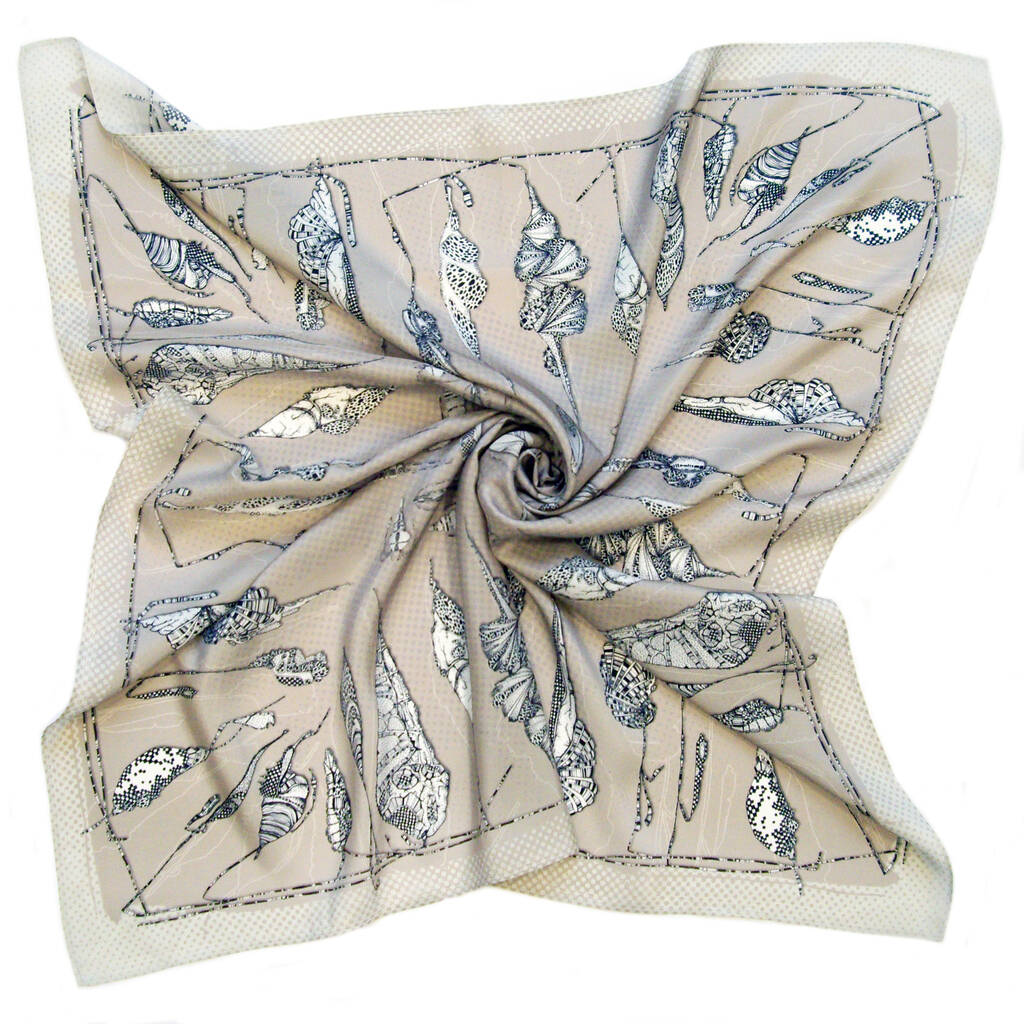 Luna Actias | Butterfly Cocoon Square Silk Scarf, 1 of 4
