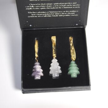 Crystal Christmas Tree Decorations Set Of Three, 3 of 5