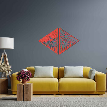 Day And Night Triangle: Wooden Wall Art Masterpiece, 12 of 12