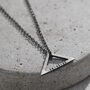 Men's Personalised Open Triangle Necklace, thumbnail 4 of 7