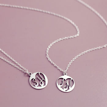 Anniversary Sterling Silver Initial Necklace, 8 of 12
