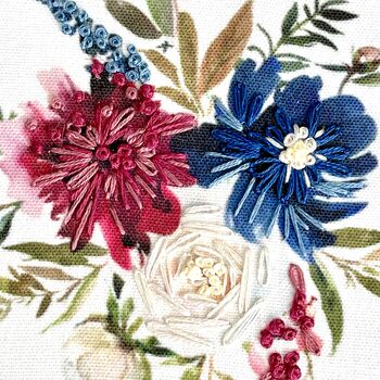 Floral Bouquet Embroidery Hoop Kit, 3 of 4