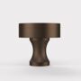 Solid Brass Bronze Cabinet Knobs With Leather Inserts, thumbnail 2 of 8