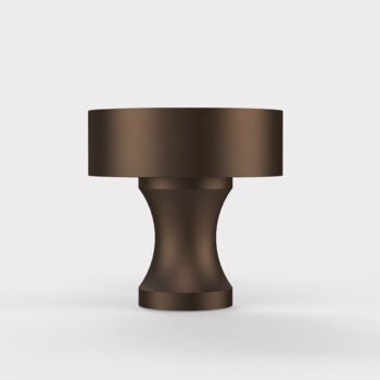 Solid Brass Bronze Cabinet Knobs With Leather Inserts, 2 of 8