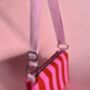 Boxy Pink And Red Stripey Crossbody Bag, thumbnail 6 of 6
