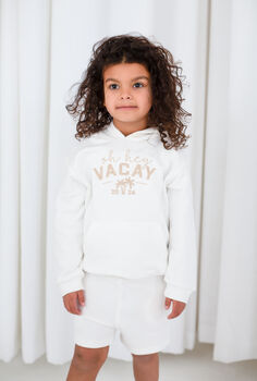 Ladies' And Kid's 'Oh Hey Vacay' Embroidered Hoodie Jumpers, 7 of 9