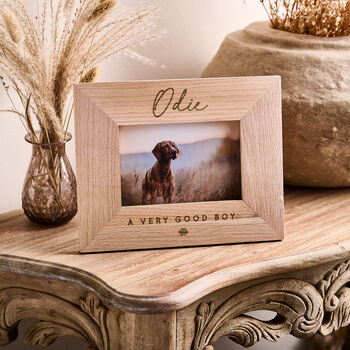 Personalised Dog Wooden Picture Frame, 2 of 3