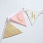 Pink And Gold Merry Christmas Bunting, thumbnail 5 of 8