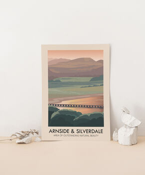 Arnside And Silverdale Aonb Travel Poster Art Print, 3 of 8