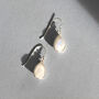 Sterling Silver Moonstone Drop Earrings, thumbnail 2 of 7