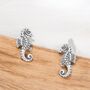 Sterling Silver Seahorse Earrings, thumbnail 1 of 3
