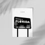 Welcome To Florida Sign Poster, thumbnail 2 of 3