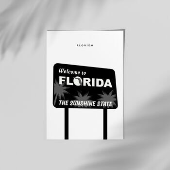 Welcome To Florida Sign Poster, 2 of 3