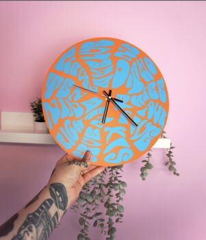 Psychedelic Circle Shaped Decorative Clock, 6 of 7