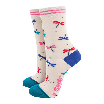Moths Dragonflies Bamboo Socks Gift Box Women's, 3 of 4