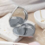 Personalised Silver Plated Heart Compact Mirror, thumbnail 3 of 8