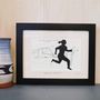 Runners Race Print On Hand Drawn Map, thumbnail 1 of 11