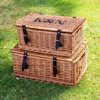 Personalised Picnic Hamper Gift For Couples Wedding Or Anniversary Present For The Home, 10 of 11