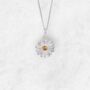 Tiny Daisy Necklace In Sterling Silver, thumbnail 7 of 12