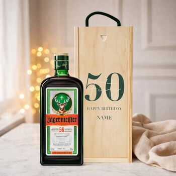 Personalised 50th Birthday Aperitif Gift Set With Custom Lid, 3 of 11