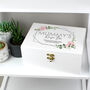 Personalised Floral White Wooden Keepsake Box, thumbnail 3 of 7