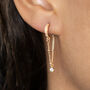 Sterling Silver Or Gold Long Chain Diamante Earrings, thumbnail 4 of 11