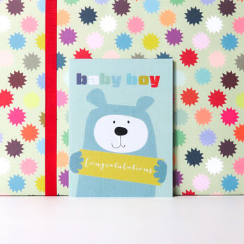 Mini Baby Boy Bear Card, 4 of 4