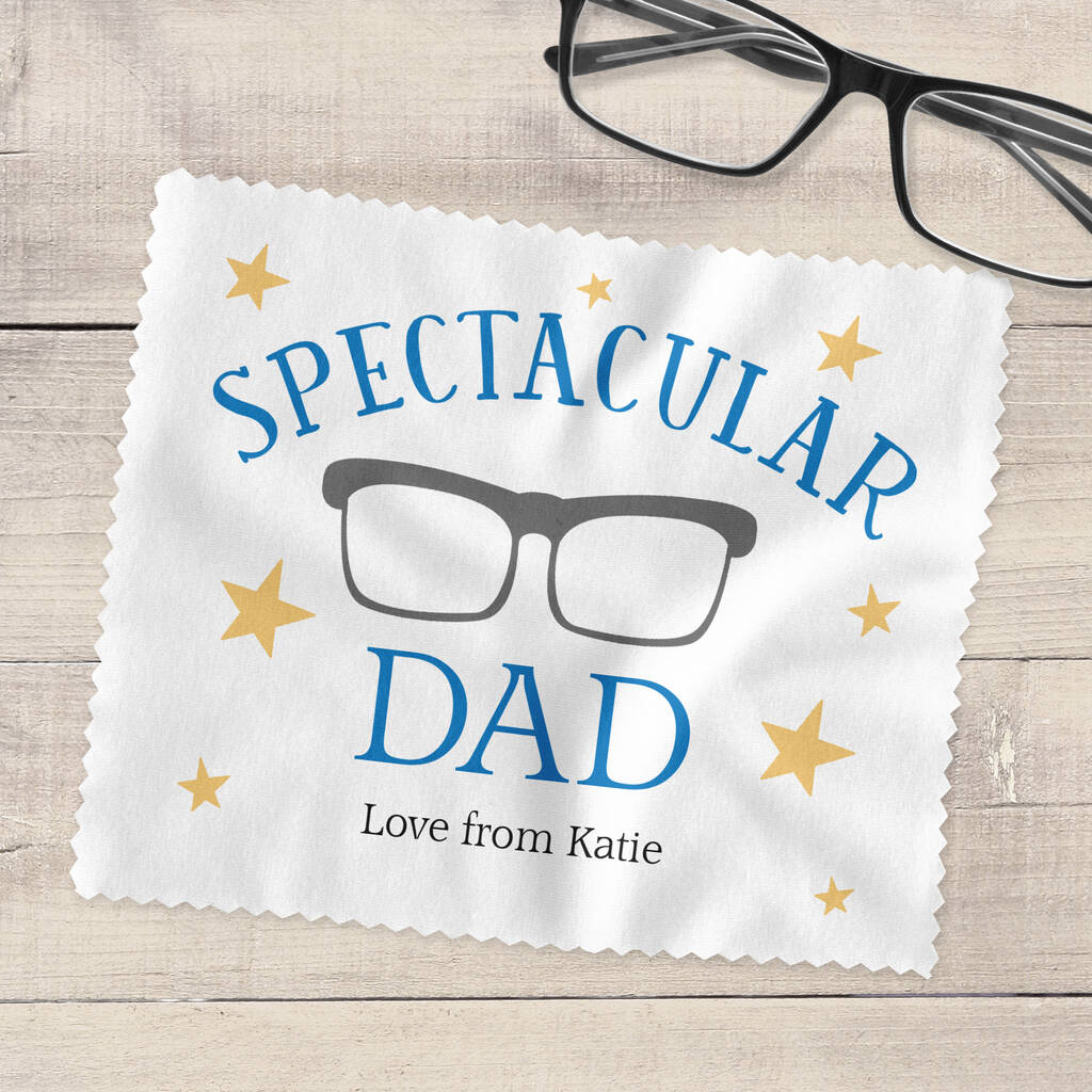 Personalised Spectacular Dad Glasses Cleaning Cloth