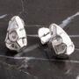 Sterling Silver Molten Drop Studs, thumbnail 4 of 5